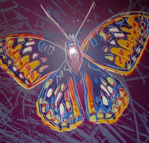 warhol butterfly painting nature