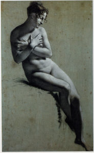 charcoal figurative drawing nude