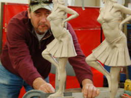 sculpter in a foundry