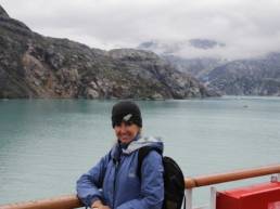 woman at glacier bay alaska