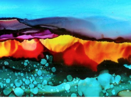 june rollins alcohol ink painting