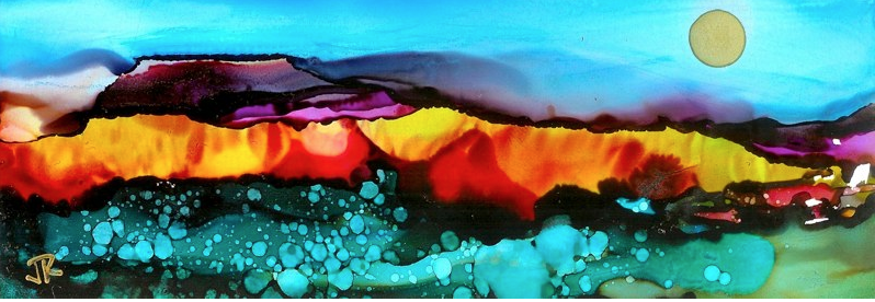 june rollins alcohol ink painting