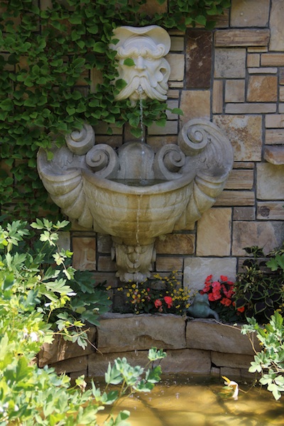 water fountain in garden