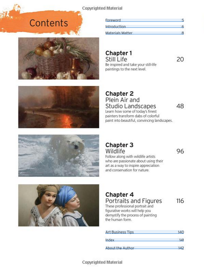 Table of Contents Fine Art Tips