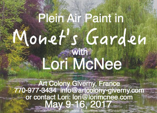 Plein Air Paint in Monet's Garden with Lori McNee