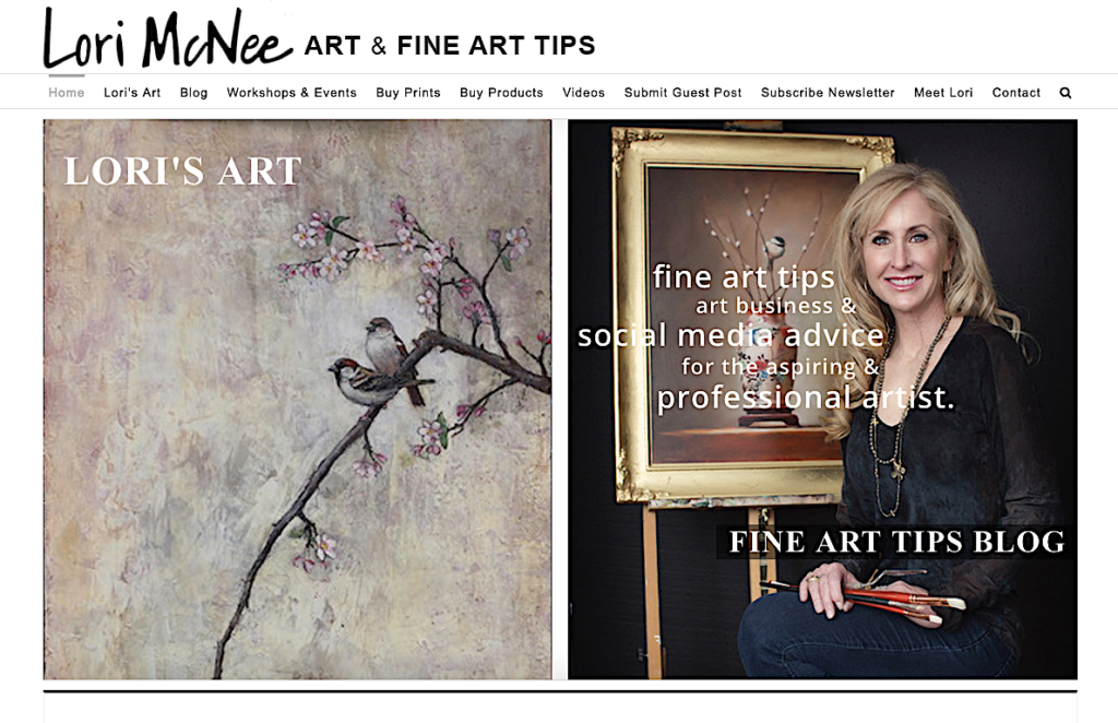 Lori McNee Art and Fine Art Tips website