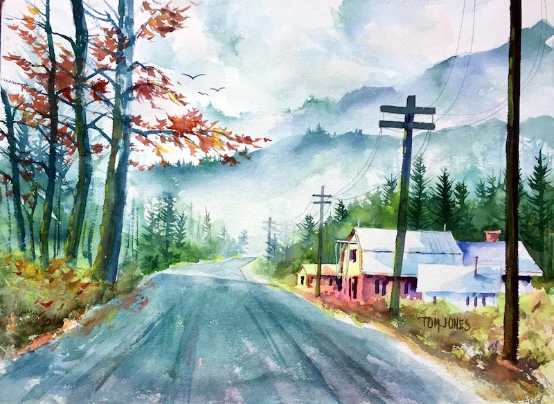 How To Create A Misty Atmospheric Watercolor Painting - Watercolor Painting Picture