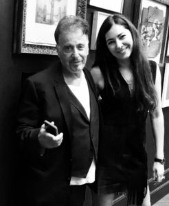 actor Al Pacino with Russian artist Zhenya Gershman